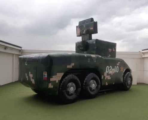 i2k defense - custom inflatable military tank HQ-7_radar5