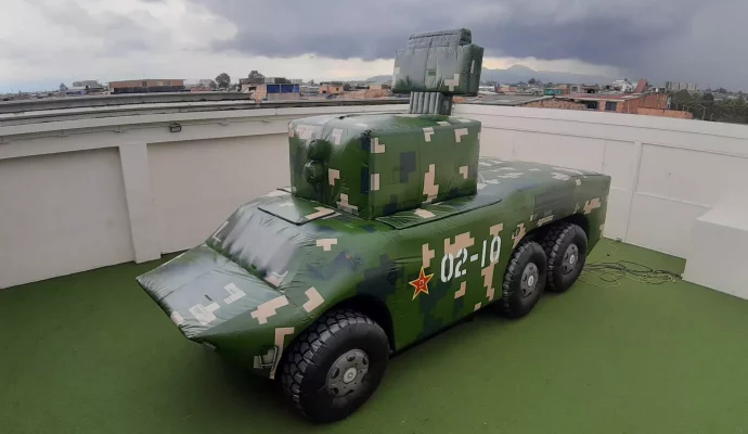 i2k defense - custom inflatable military tank HQ-7_radar7-1380x800-1