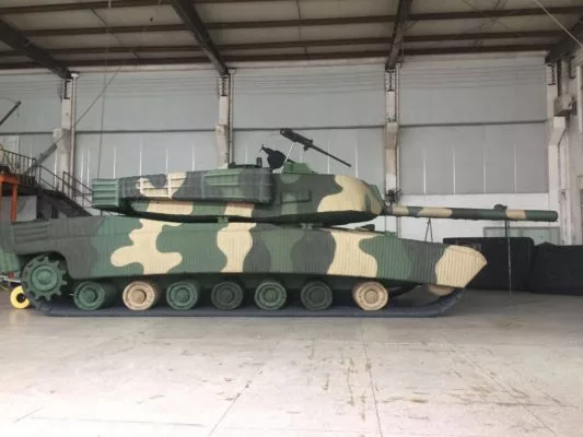 i2k defense - custom inflatable military tank side view M1-Abrams-3-1-533x400-1