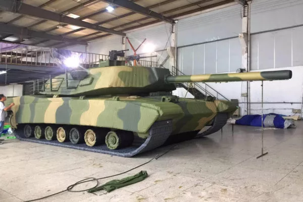 i2k defense - custom inflatable military tank M1-Abrams-3