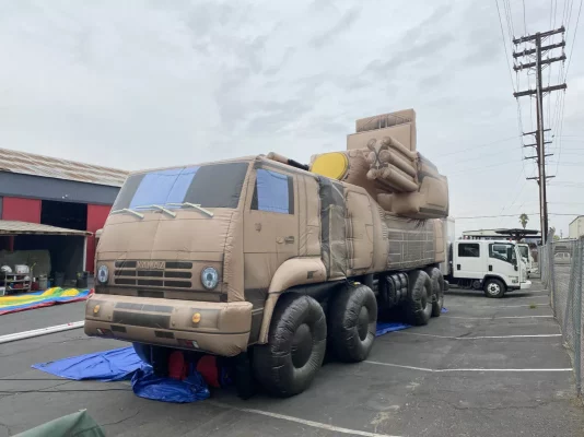 i2k defense - custom inflatable army truck Pantsir-Front-Side-1067x800