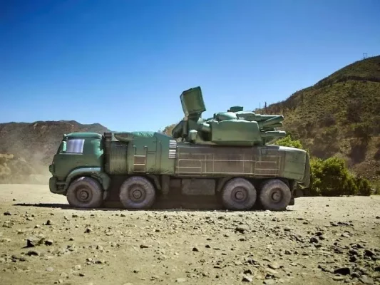 i2k defense - custom inflatable army truck launcher back side Pantsir-S1-12