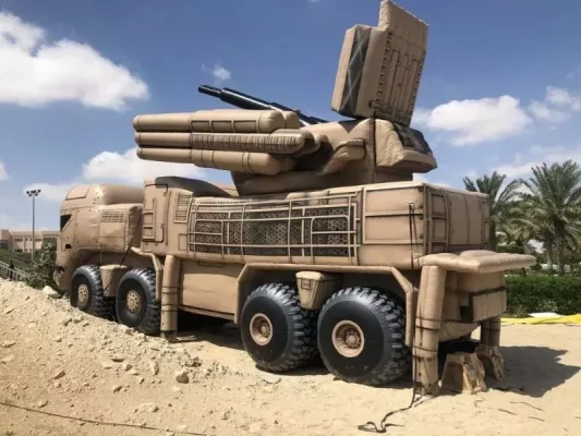 i2kdefense - custom inflatable patriot missile launcher back