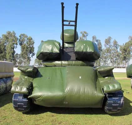 i2k defense - custom inflatable dark green military tank front ZSU-23-4-1-422x400