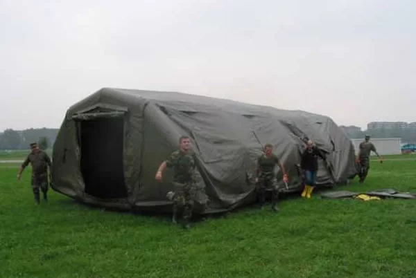 i2k defense - custom inflatable moving military tent