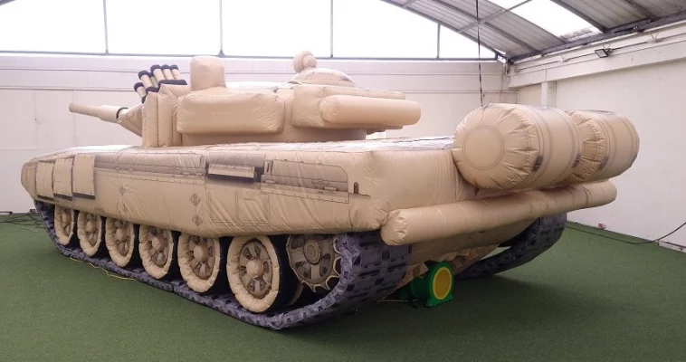 i2kdefense T-72 Inflatable Military Tank Back Side