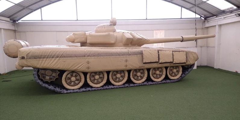 i2kdefense T-72 Inflatable Military Tank Right Side